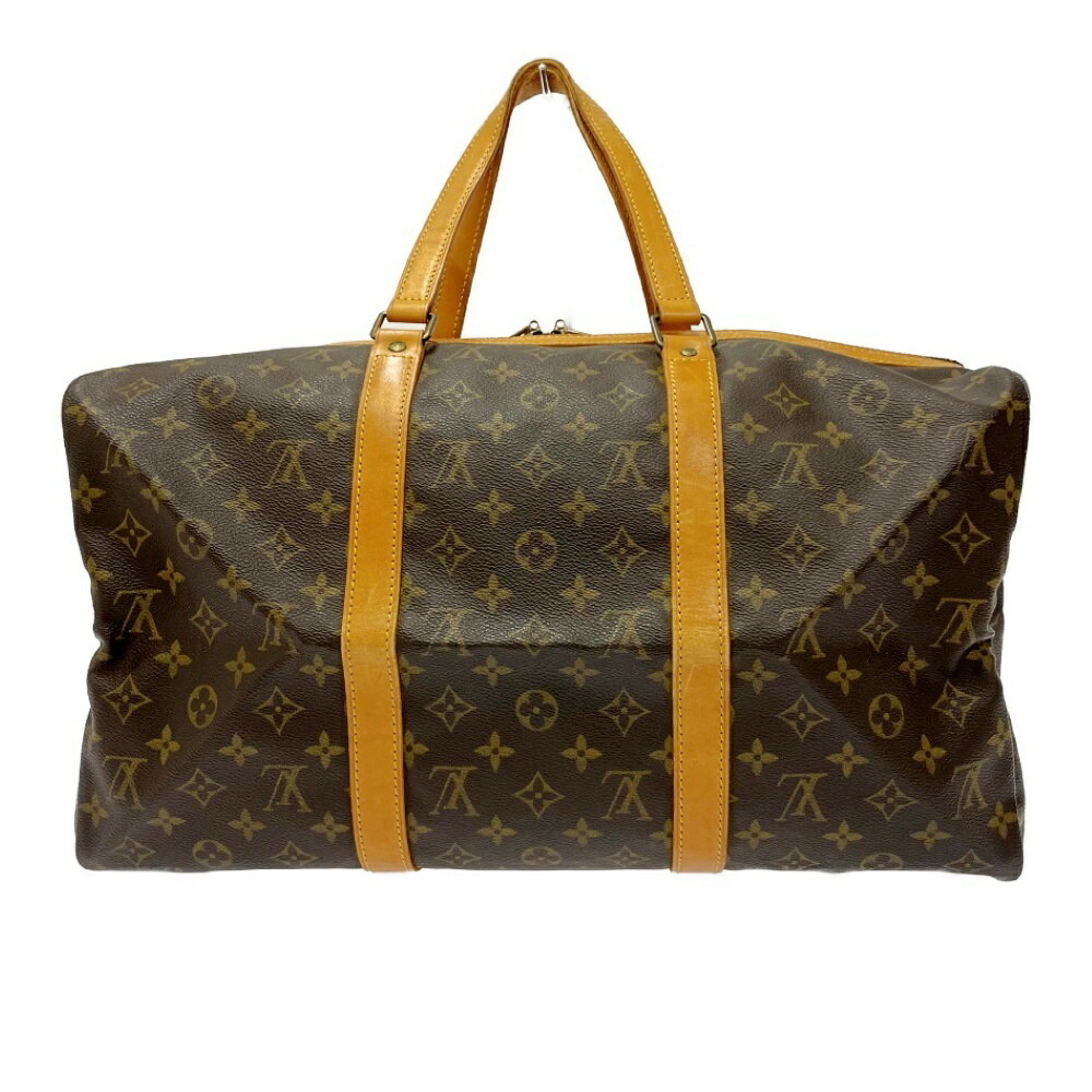 LOUIS VUITTON Monogram Saxophone Souple Boston Bag Brown
